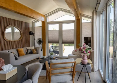 Thuisbouwers Houten chalet interieur